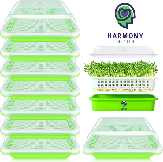 (8) Eight Tray Kit + 1/2 lb. Wheat Berry,  1/2 lb. Broccoli, 1/2 lb Mung, 1/2 lb Radish, 1/2 lb. alfalfa